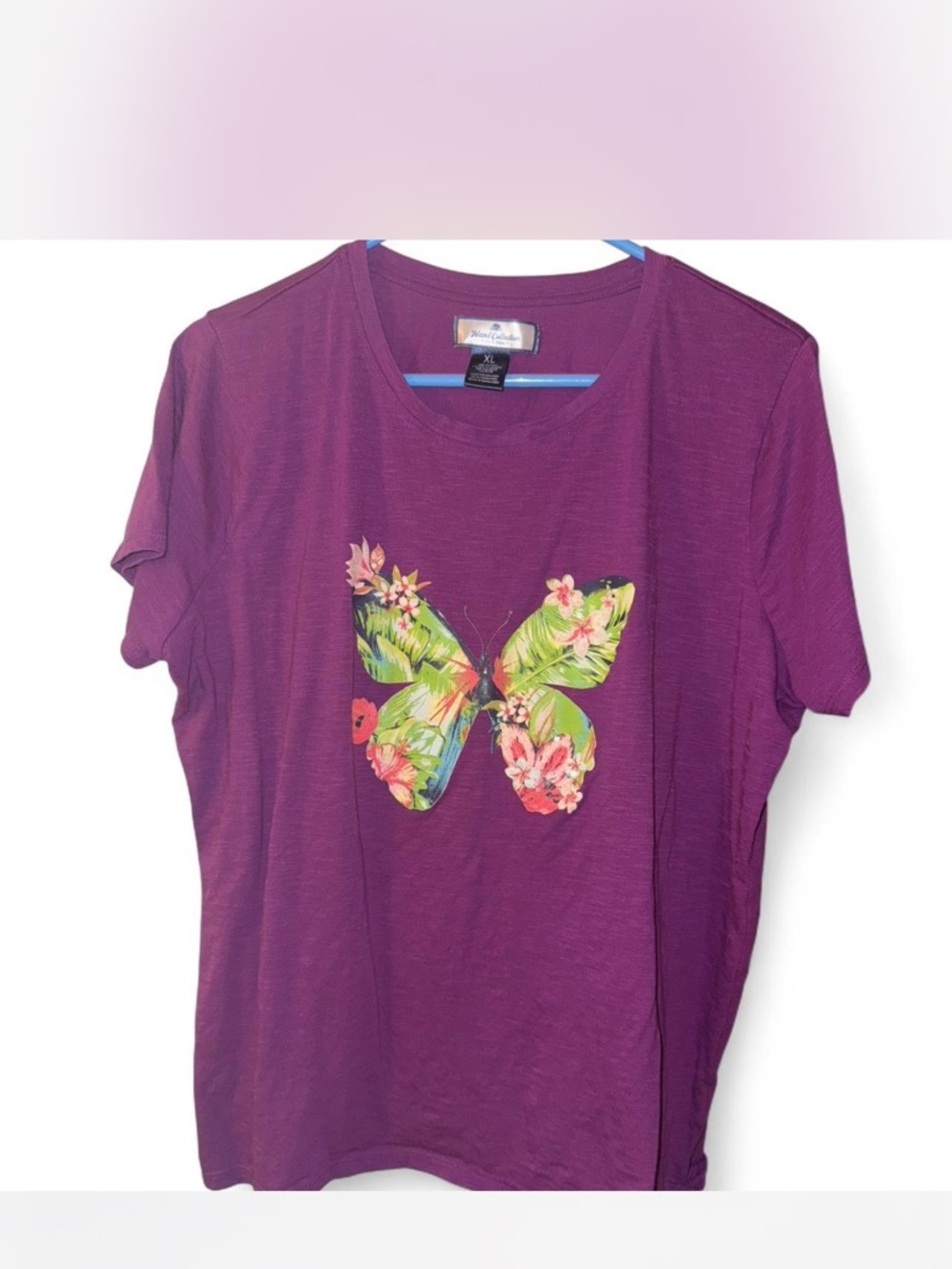 Purple Butterfly Graphic Tee